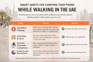 Smart Habits for Carrying Your Phone While Walking in the UAE